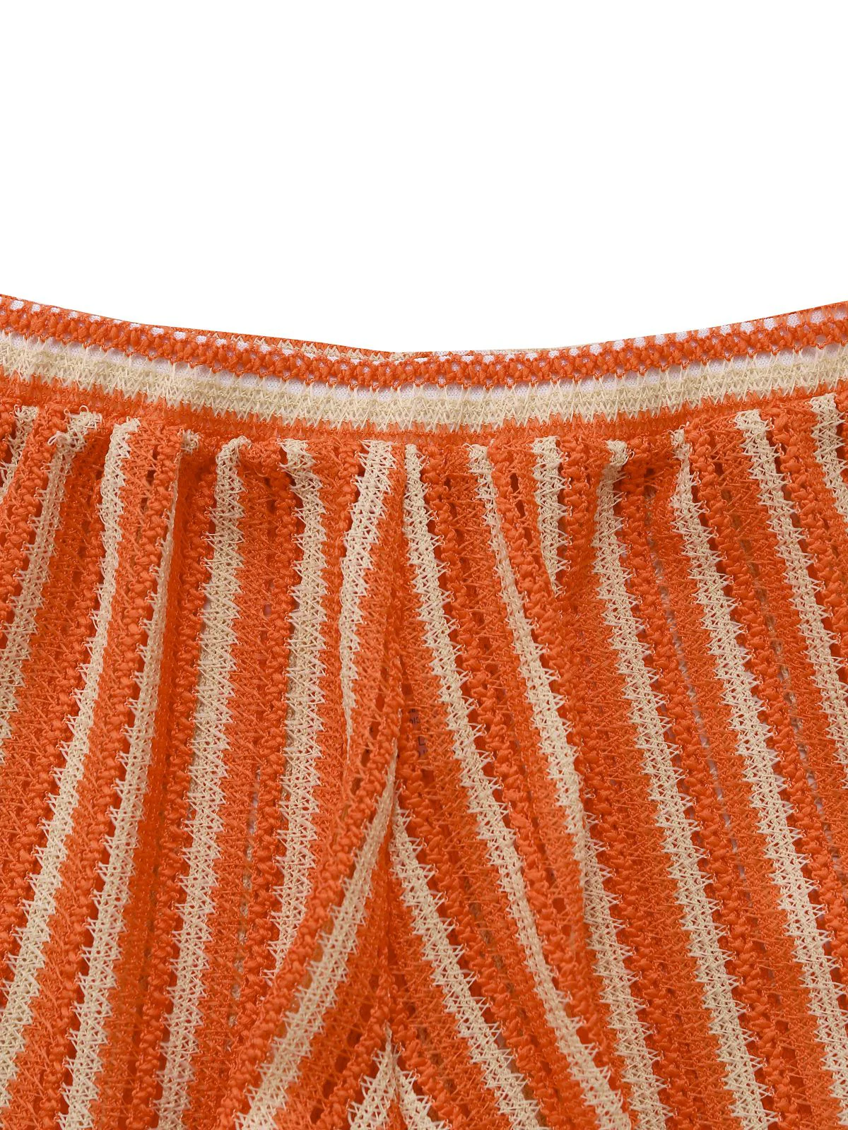 3PCS 1970s Striped Knit Boho Bikini Set & Cover-Up - Image 7