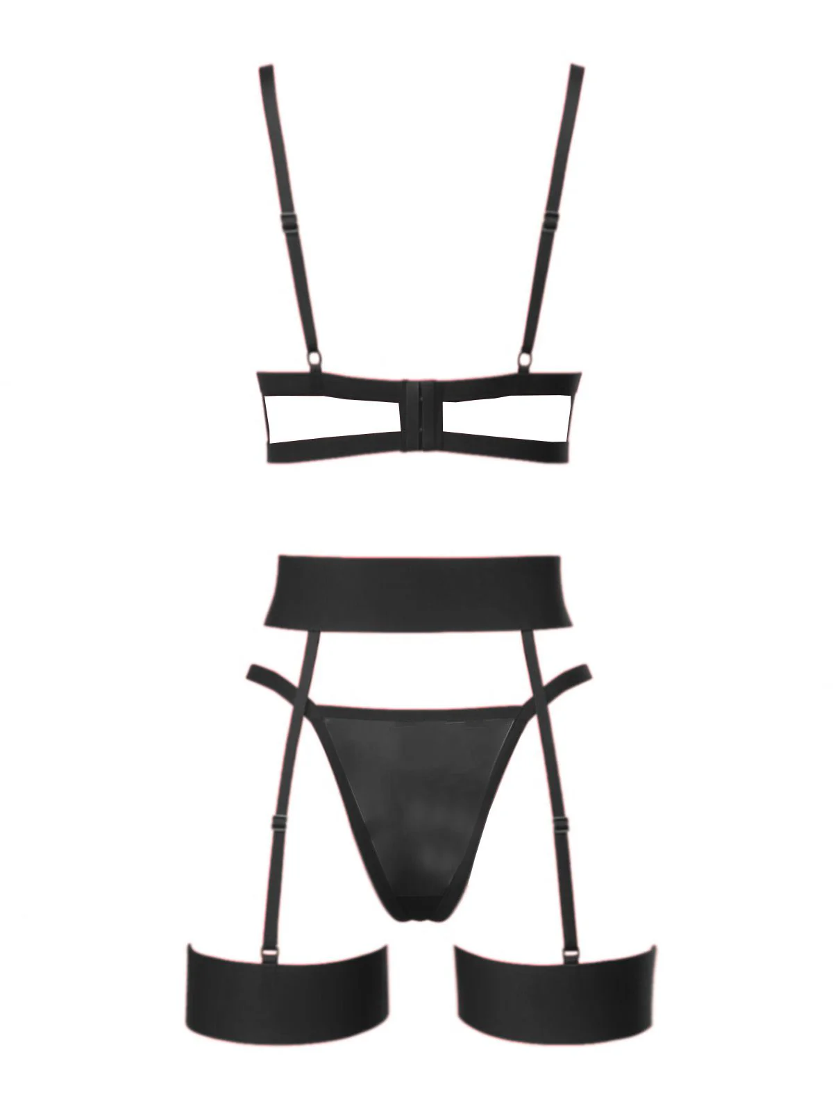 3PCS 1980s Lace Bow Detail Lingerie Set - Image 9