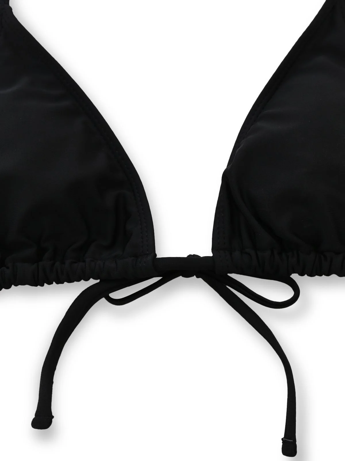 3PCS Black 1960s Vacation Print Mesh Halter Ruched Bikini Set & Cover-Up - Image 7