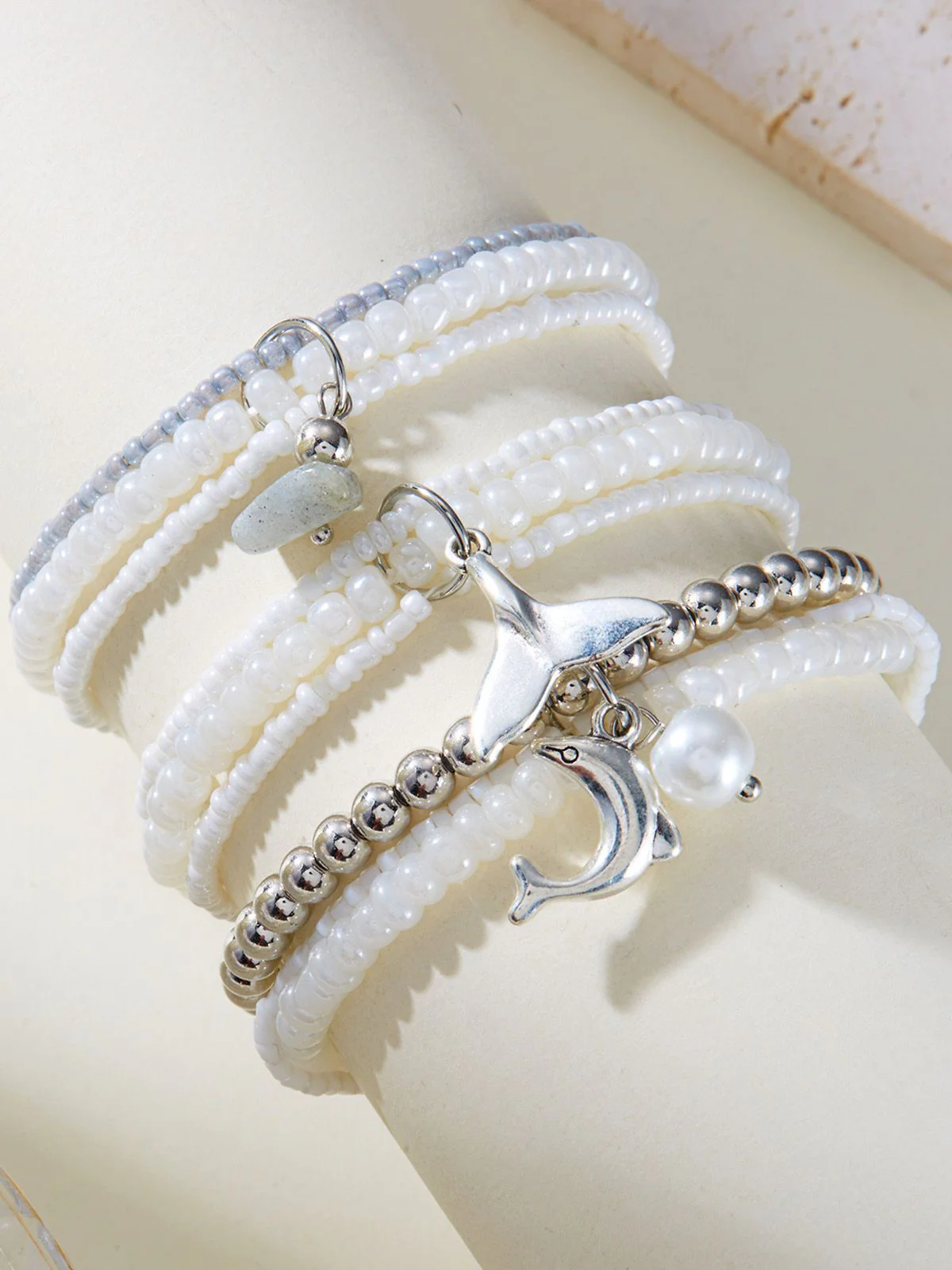 3PCS Shell Dolphin Charm Beach Bracelet Set - Image 7
