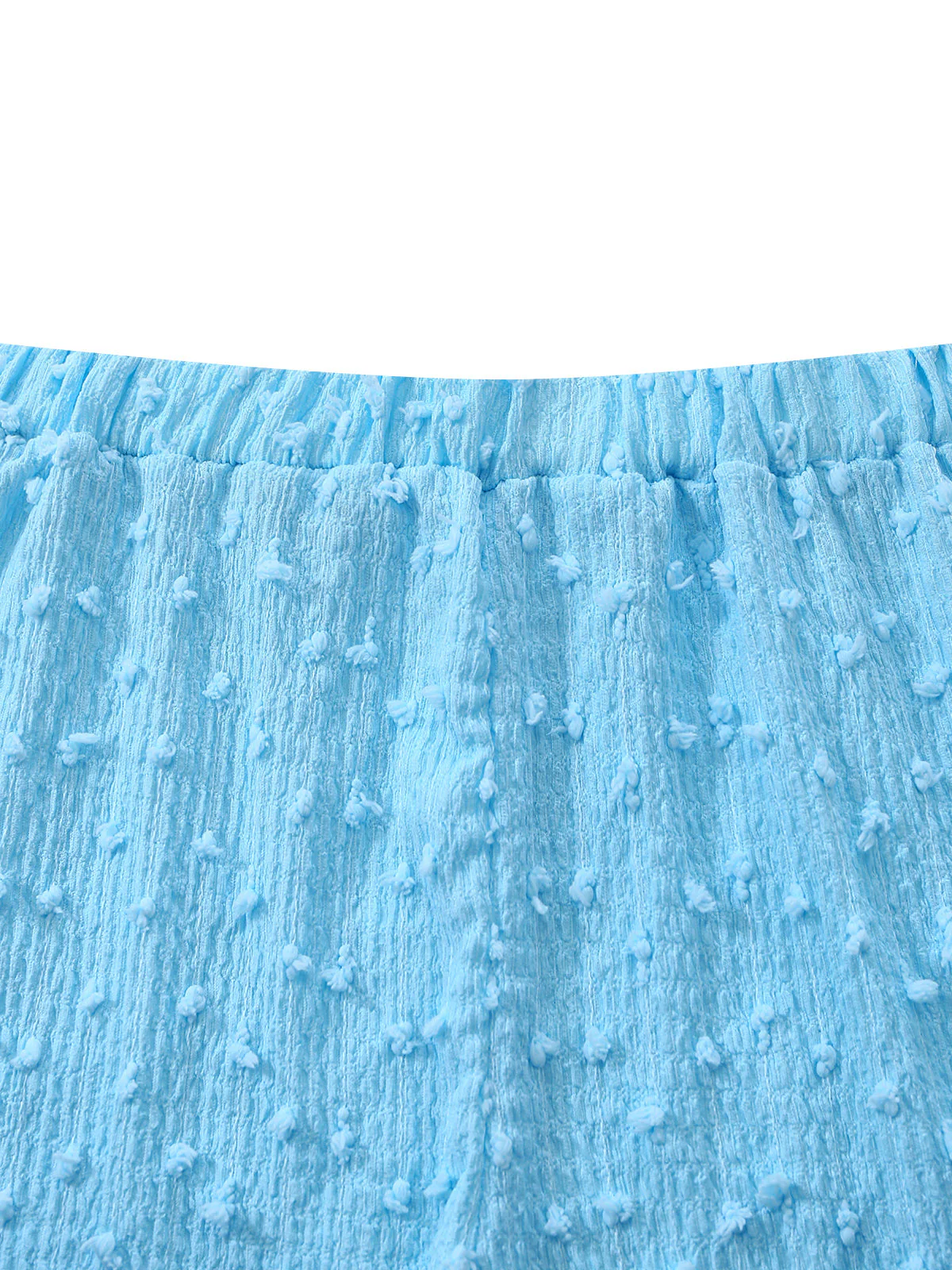 3PCS Sky Blue 1960s Triangle Bikini & Tie Shorts Set - Image 5