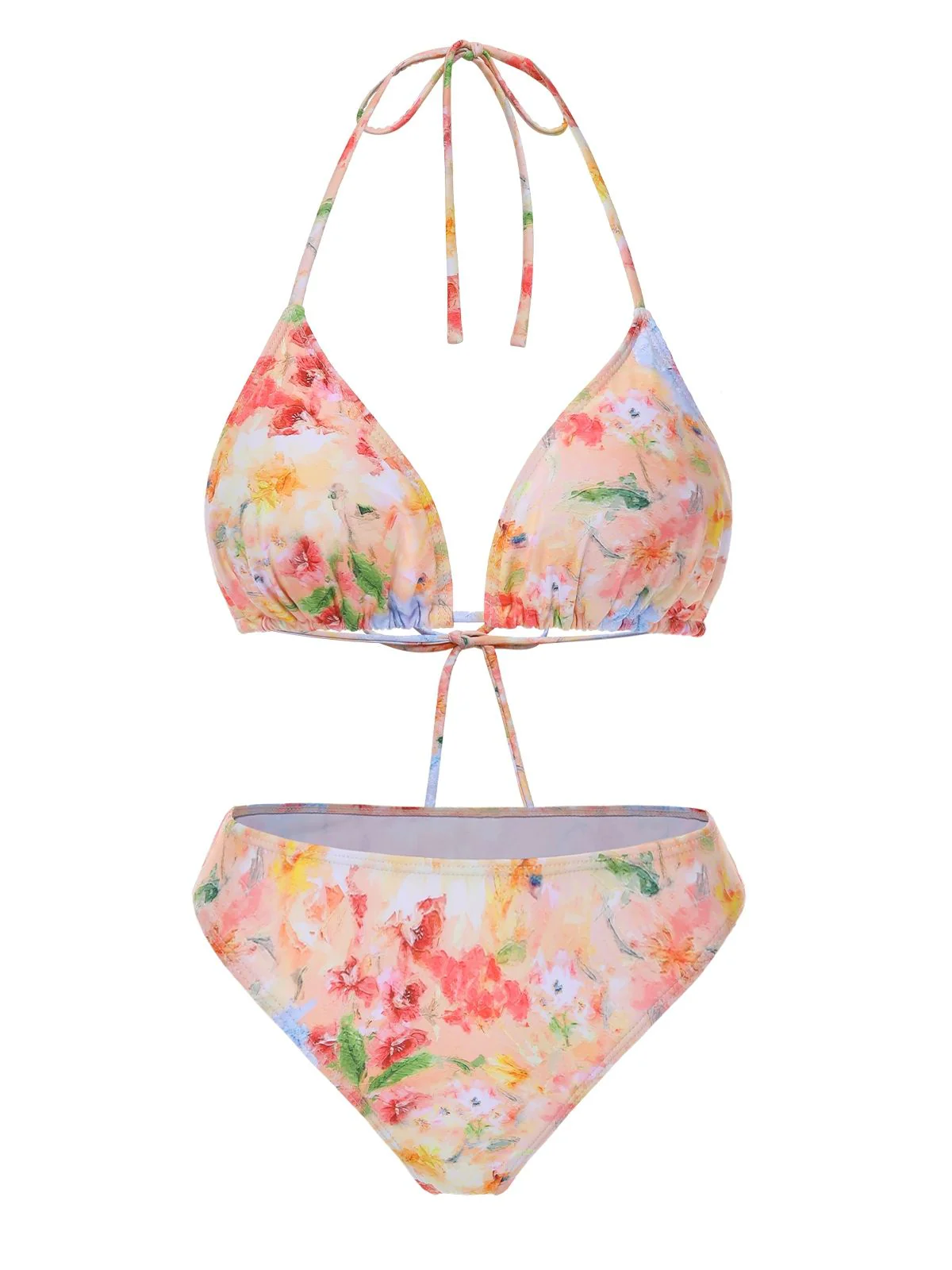 4PCS 1950s Floral Swimsuit Dress Set - Image 4