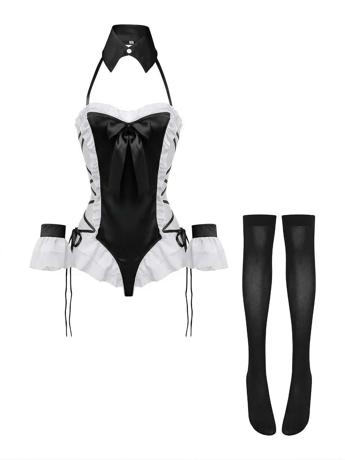 5PCS 1980s Bunny Girl Open Crotch Bodysuit Lingerie - Image 11