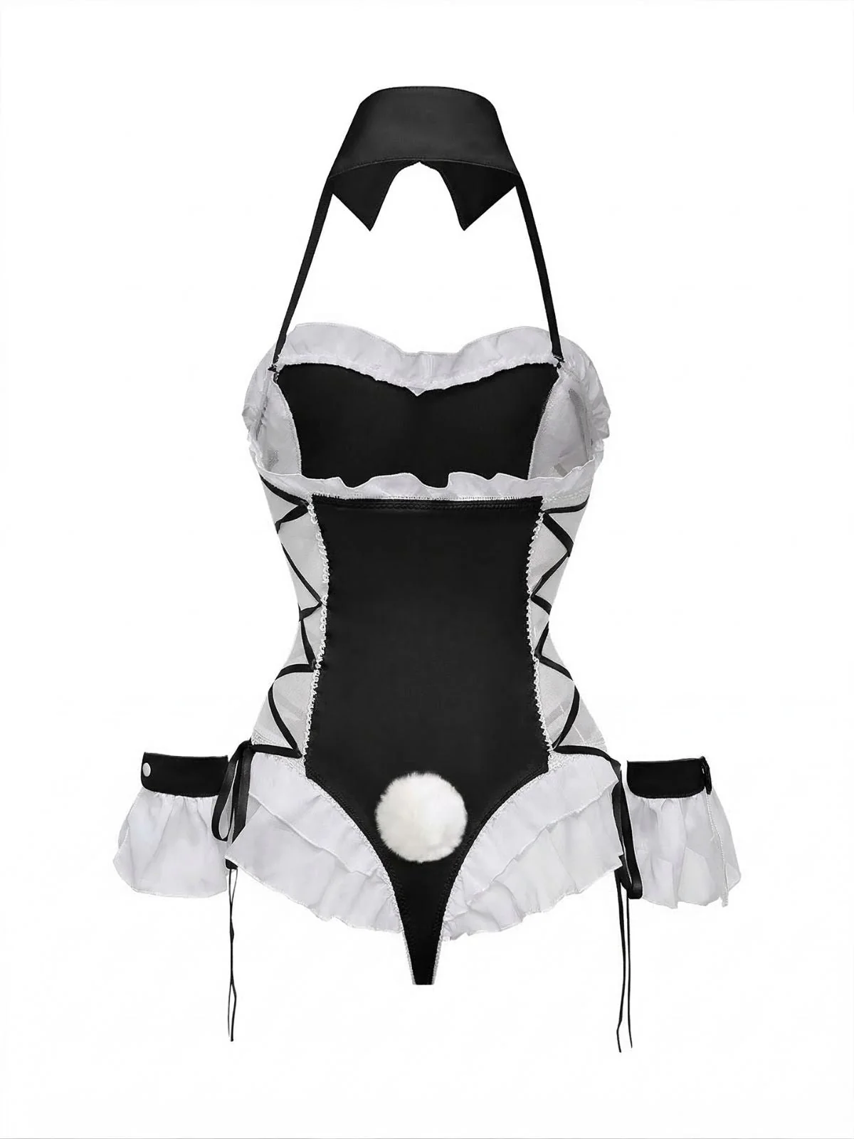 5PCS 1980s Bunny Girl Open Crotch Bodysuit Lingerie - Image 13