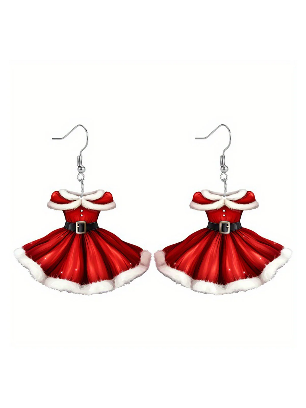 Acrylic Princess Dress Pendant Earrings - Image 4
