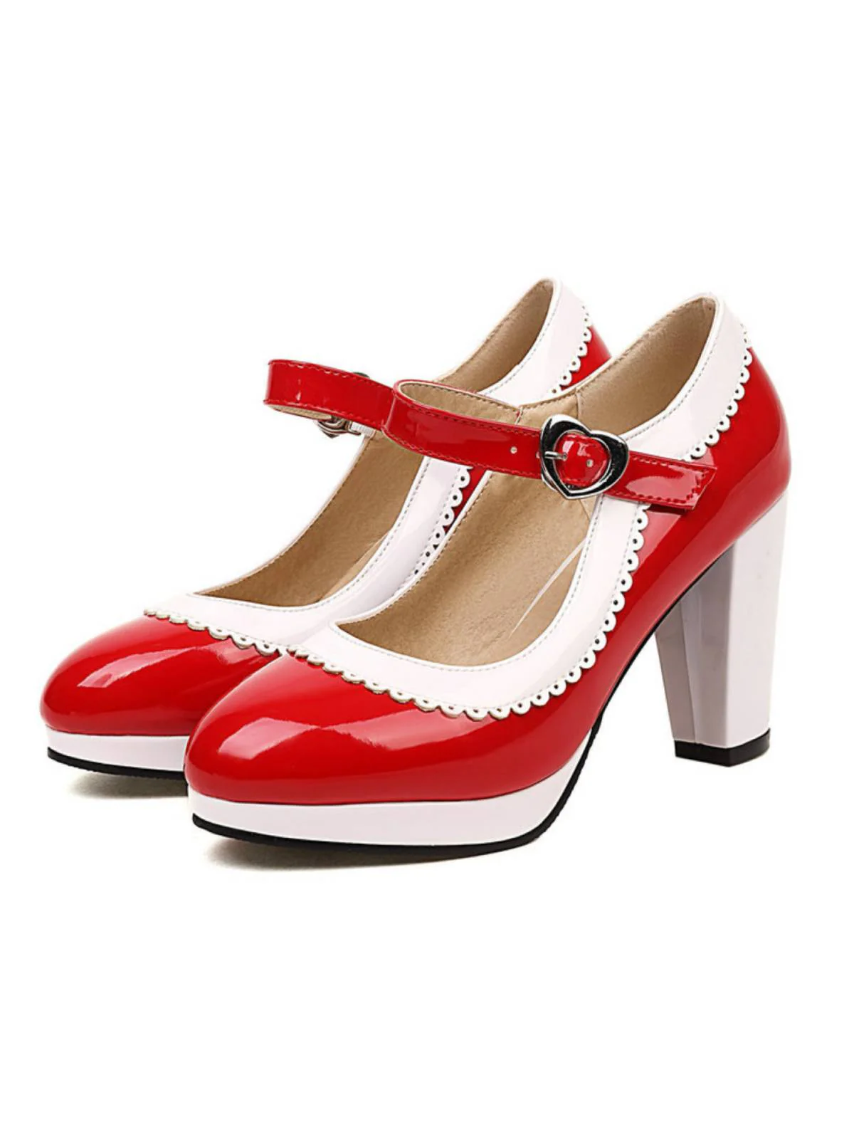 Ankle Strap Chunky Heels Mary Jane Shoes - Image 3