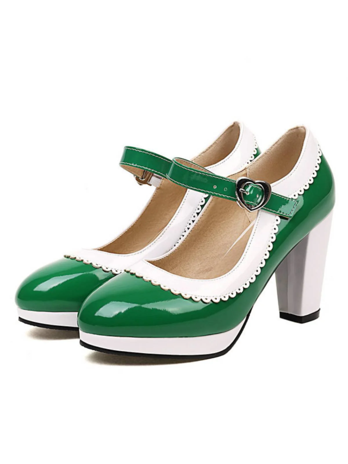 Ankle Strap Chunky Heels Mary Jane Shoes - Image 4