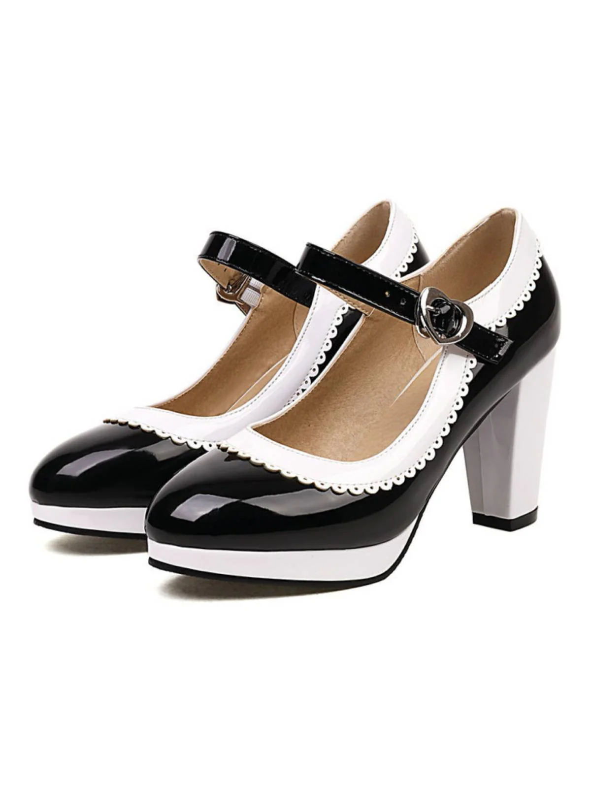 Ankle Strap Chunky Heels Mary Jane Shoes - Image 5