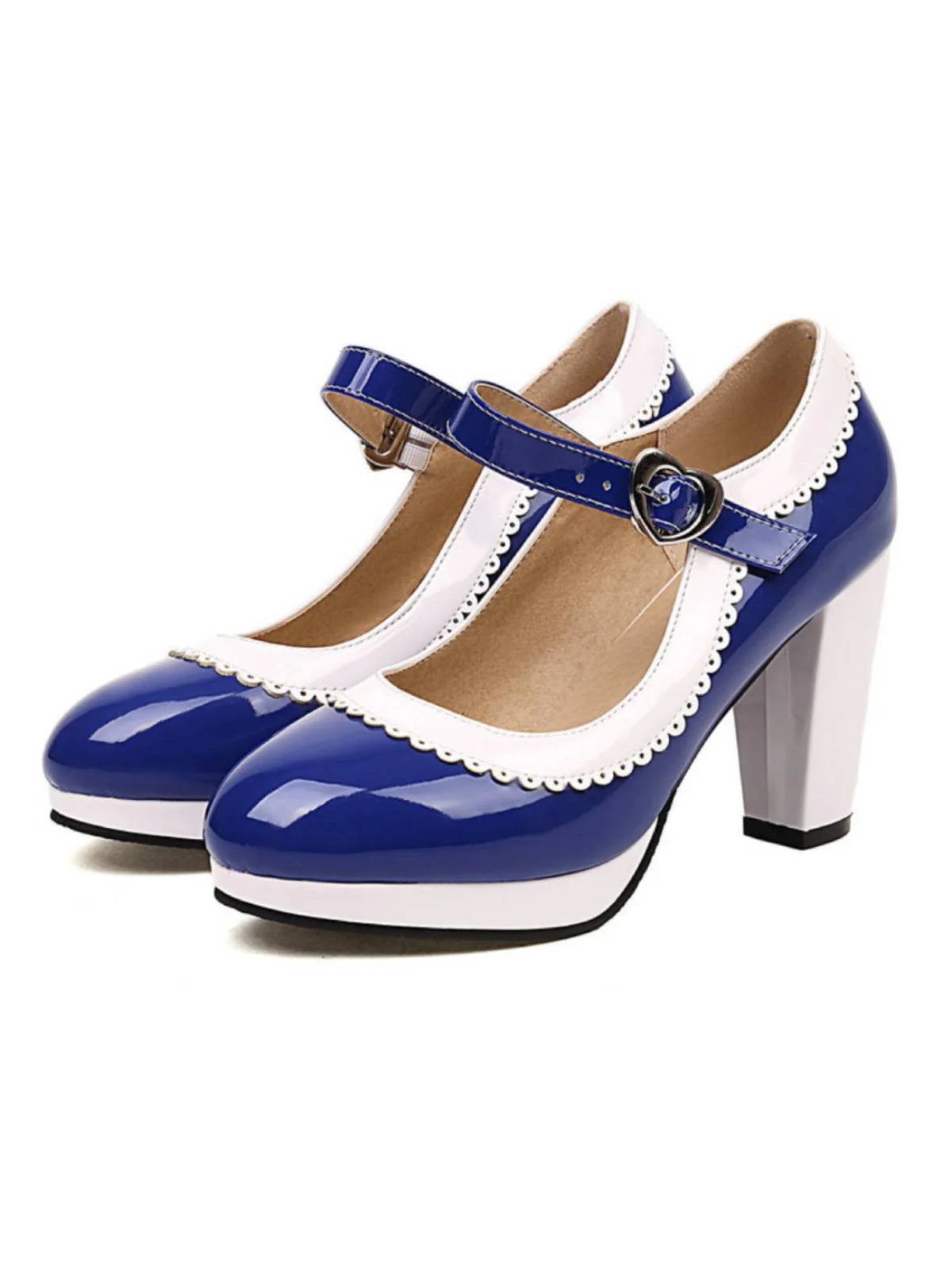 Ankle Strap Chunky Heels Mary Jane Shoes - Image 7