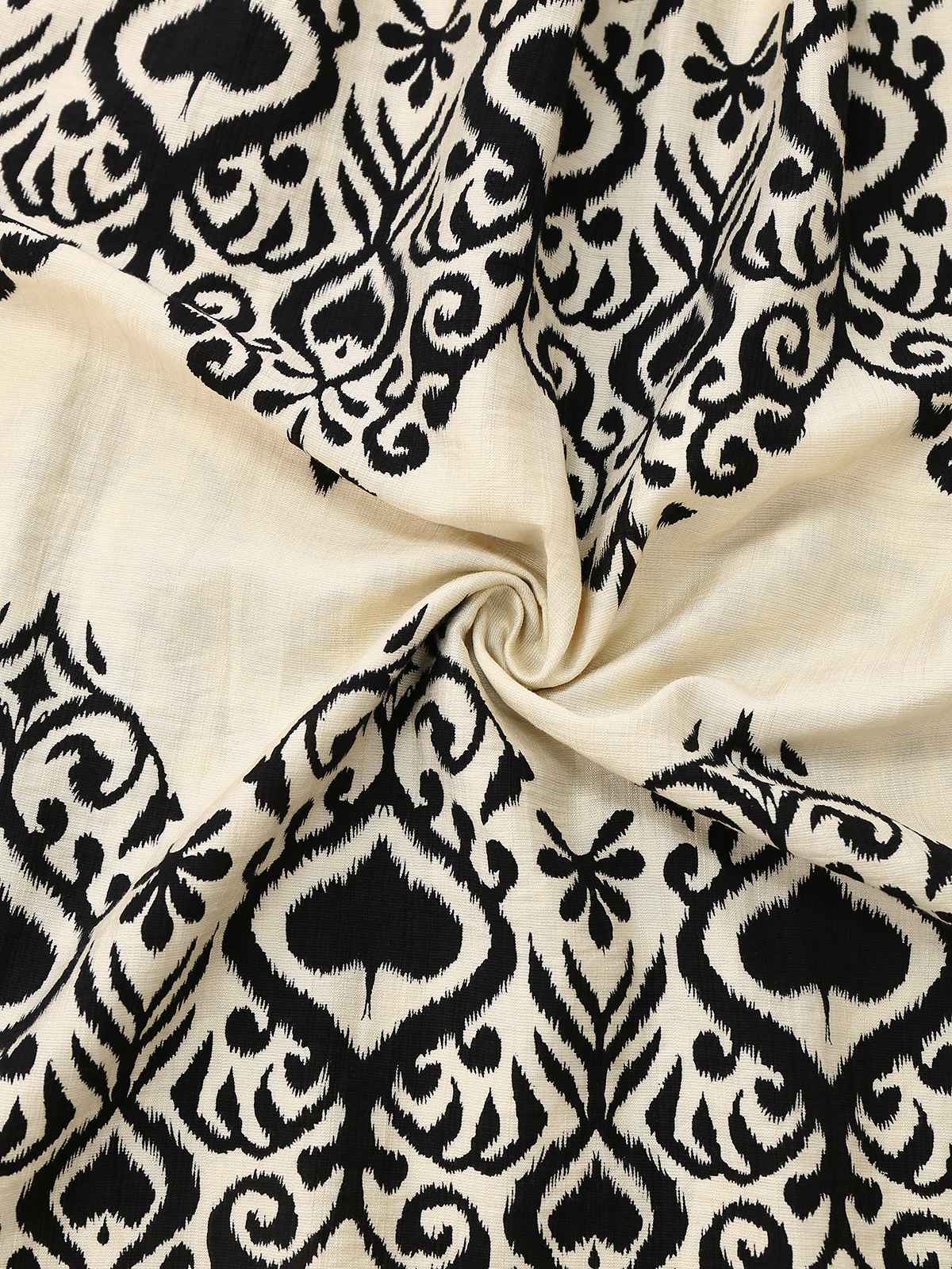 Apricot 1970s V-Neck Spades Prints Cap Sleeves Dress - Image 5
