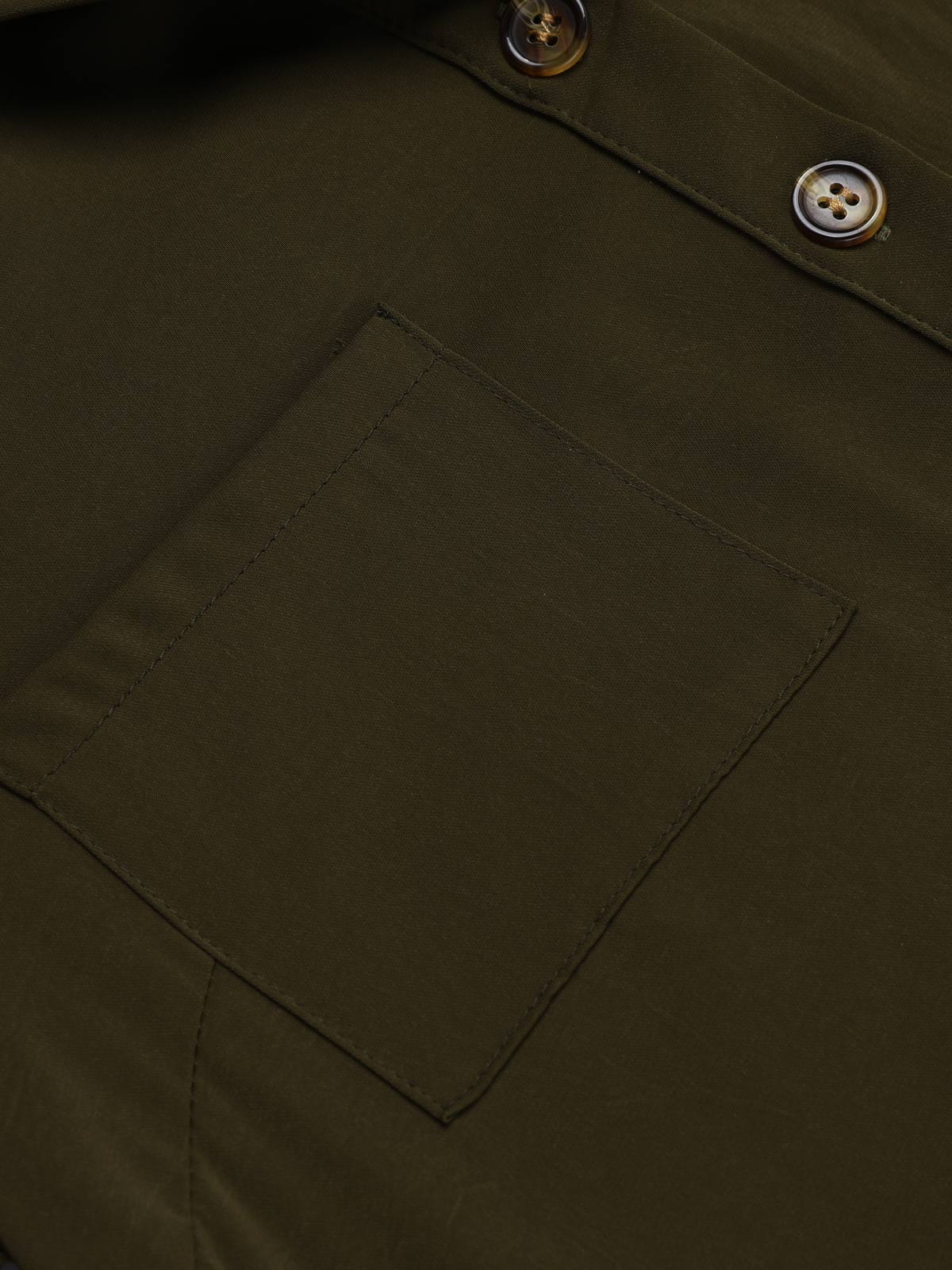 Army Green 1950s Solid Lace-up Romper - Image 5