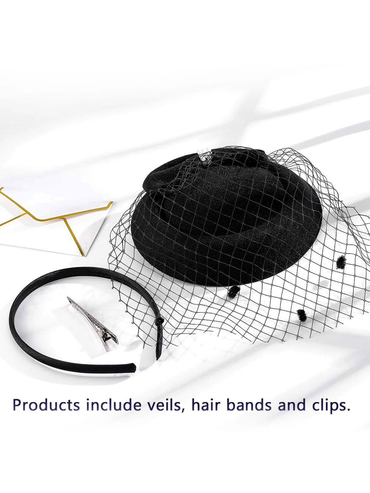 Beading Flannelette Hat With Veil - Image 4