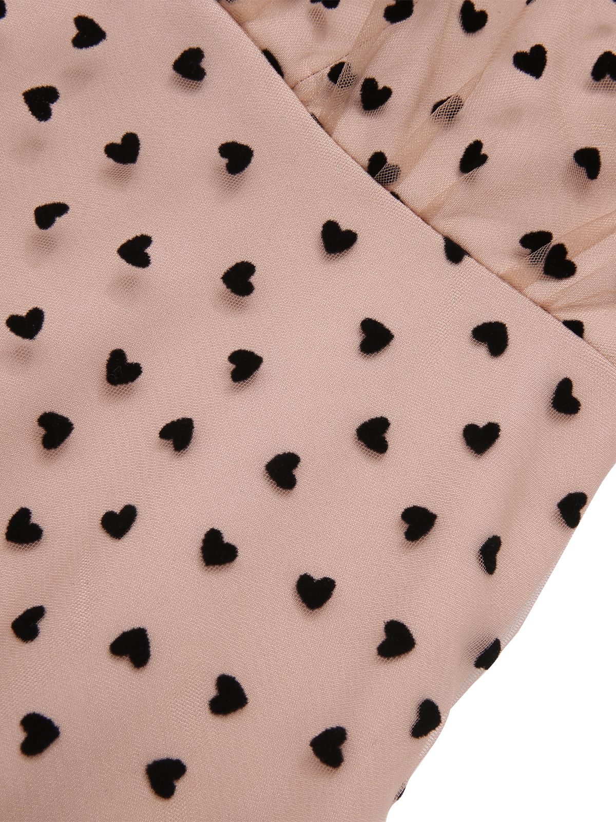 Beige 1940s Heart Mesh Halterneck Dress - Image 4