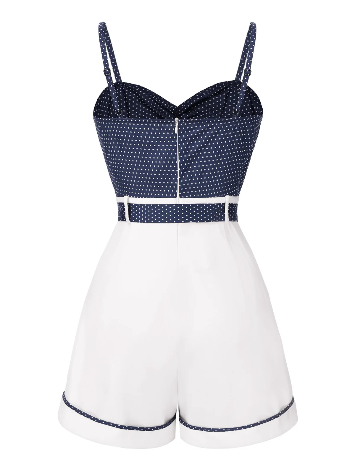 [Pre-Sale] Beige 1940s Floral Suspender Romper - Image 6