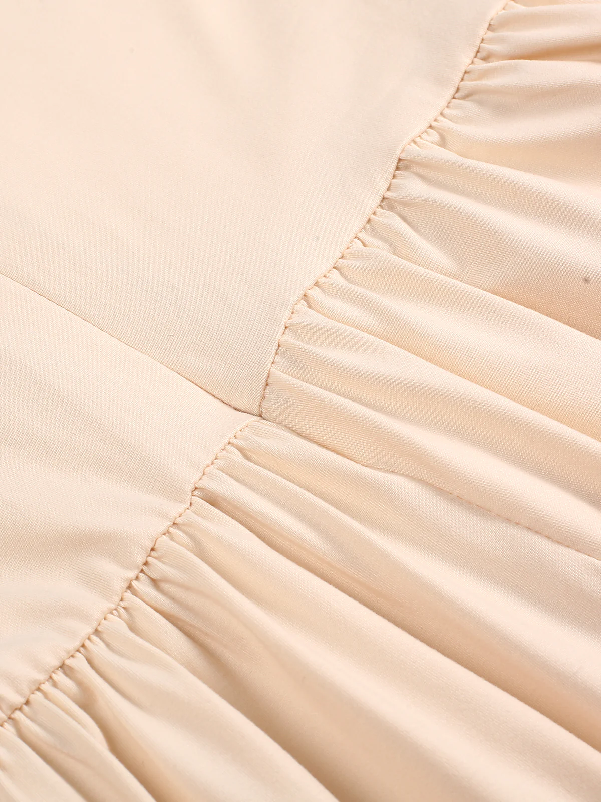 Beige 1940s Solid High Neck Jumpsuit - Image 4