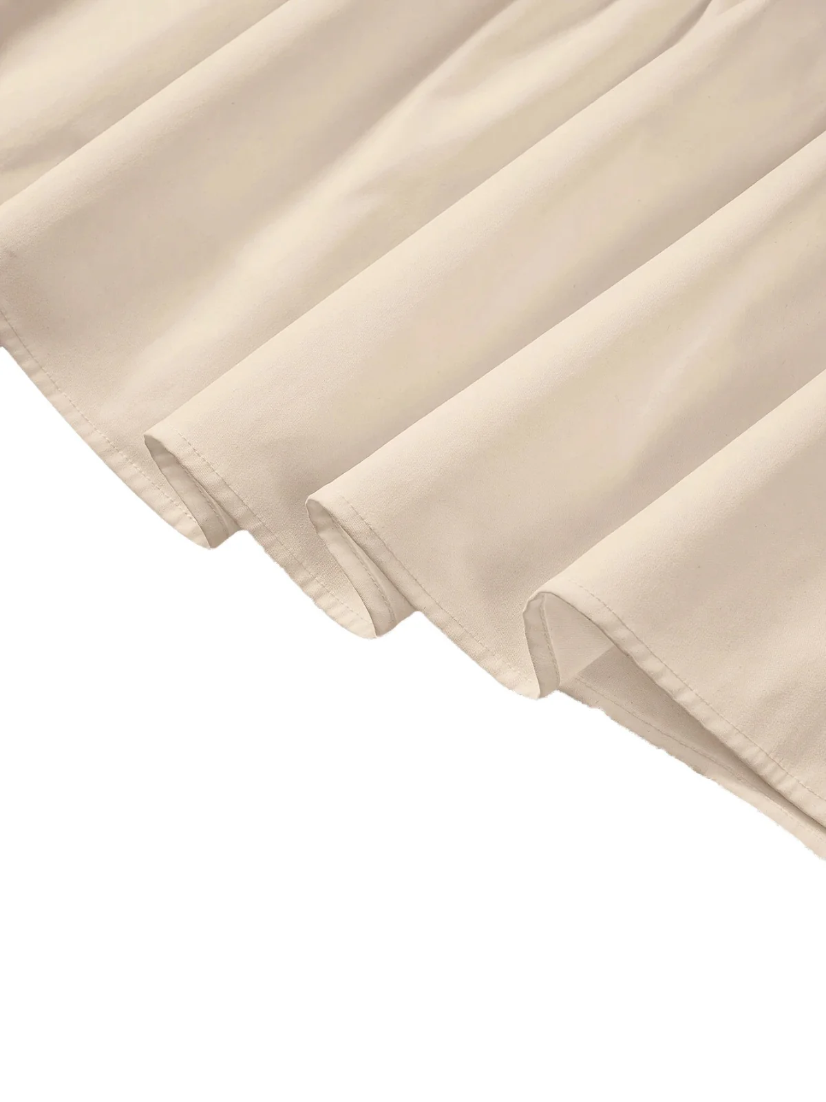 Beige 1940s Solid Multi-Layer Ruffled Skirt - Image 5