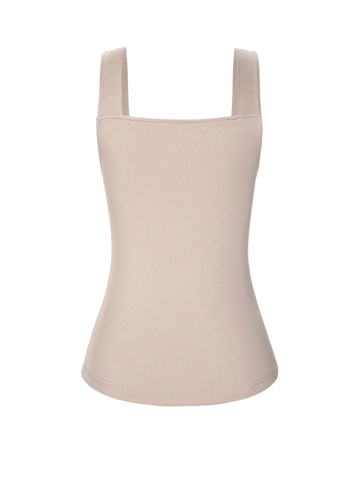 Beige 1940s Solid Sweetheart Knitted Top - Image 4