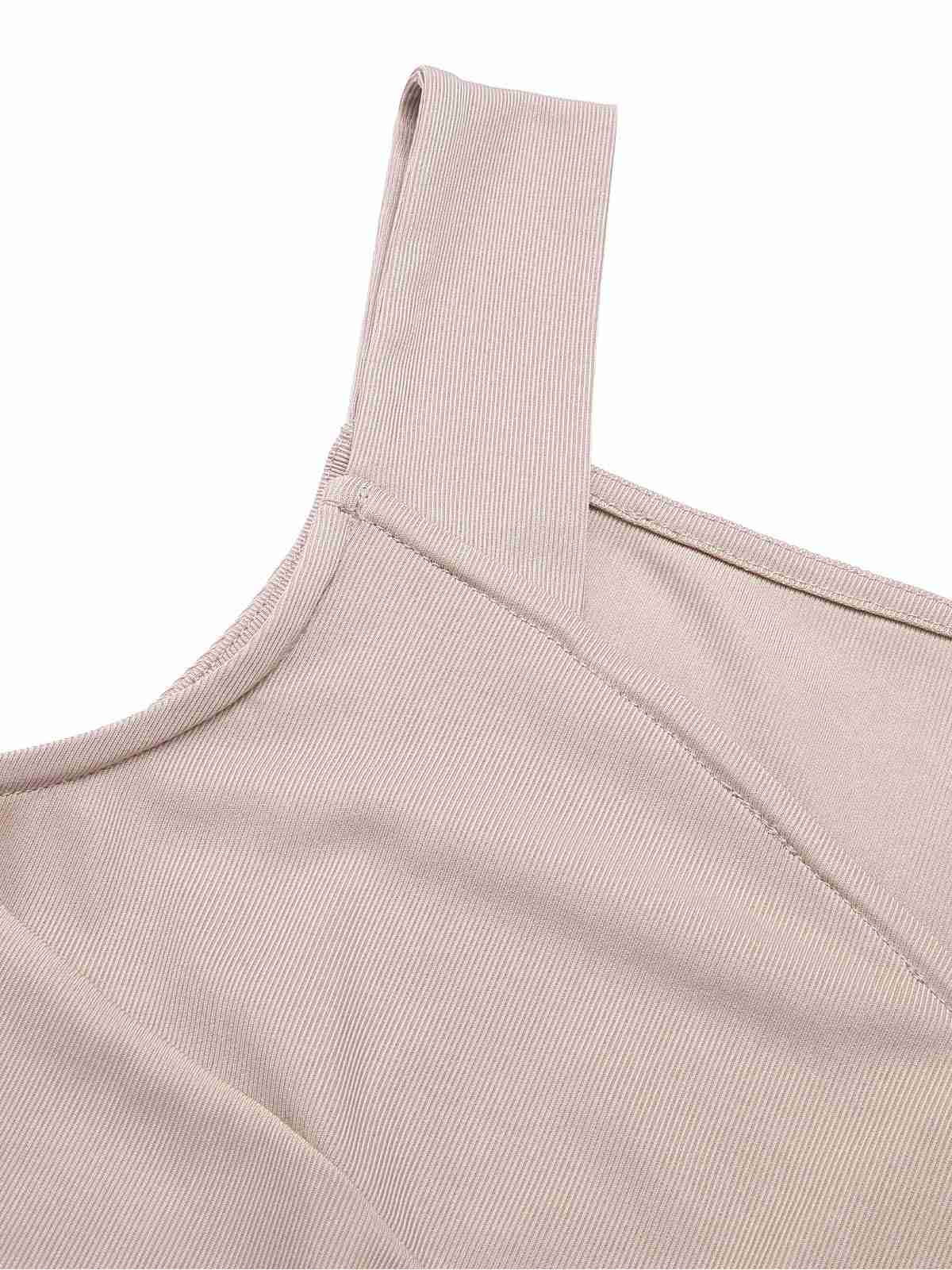 Beige 1940s Solid Sweetheart Knitted Top - Image 5