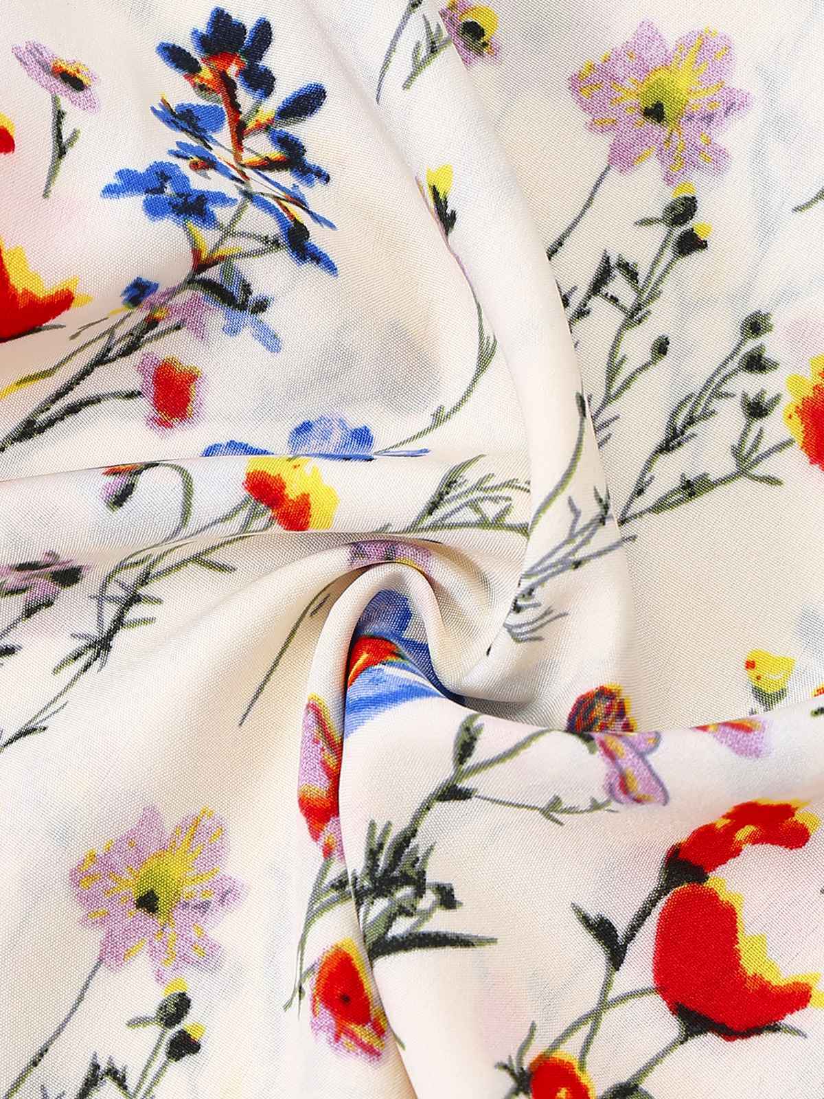 Beige 1950s Halter Floral Backless Jumpsuit - Image 5