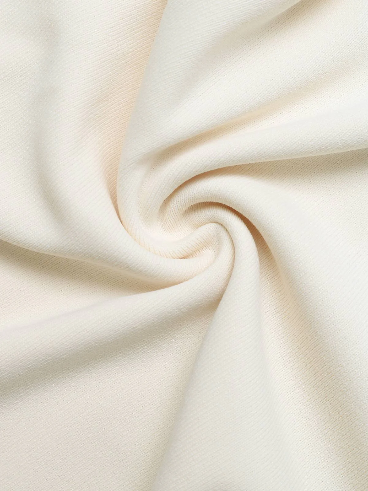 Beige 1950s Solid Ruffled Lapel Collar Top - Image 5