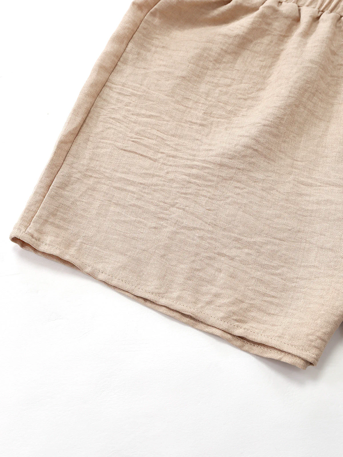 Beige 1960s Solid Suit Vest & Shorts Set - Image 5
