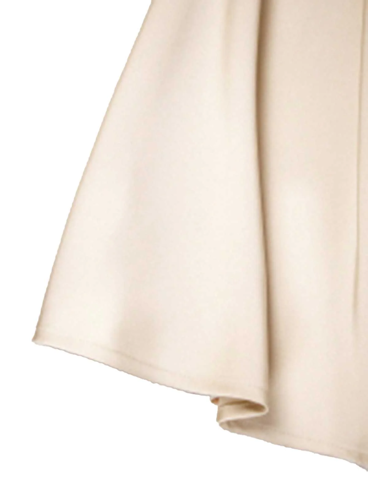 Beige 1970s Bow Tie Satin Skirt - Image 3