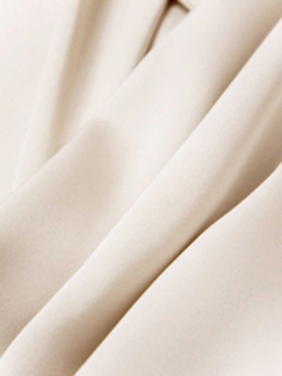 Beige 1970s Bow Tie Satin Skirt - Image 5