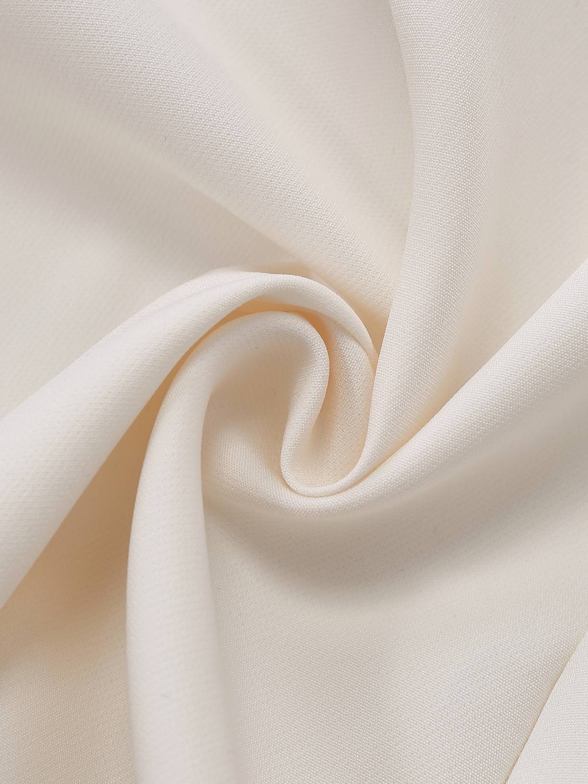 Beige 1970s Double Breasted Lapel Pleated Dress - Image 8