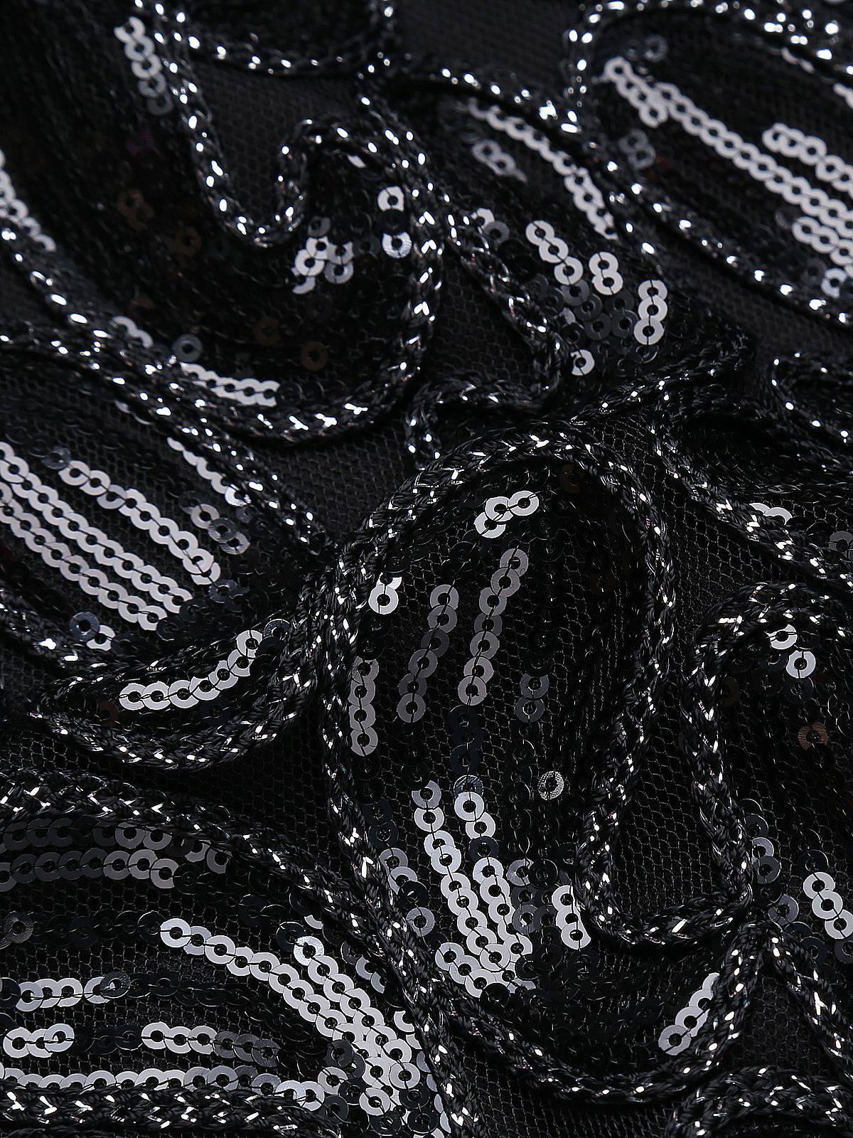 Black 1920s Sequined Glitter Dress - Image 5