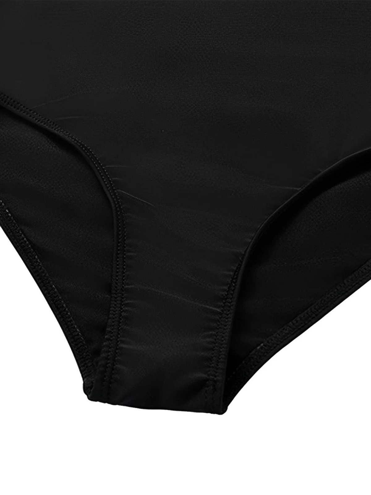 Black 1930s 3D-Butterfly One-Shoulder Swimsuit - Image 4