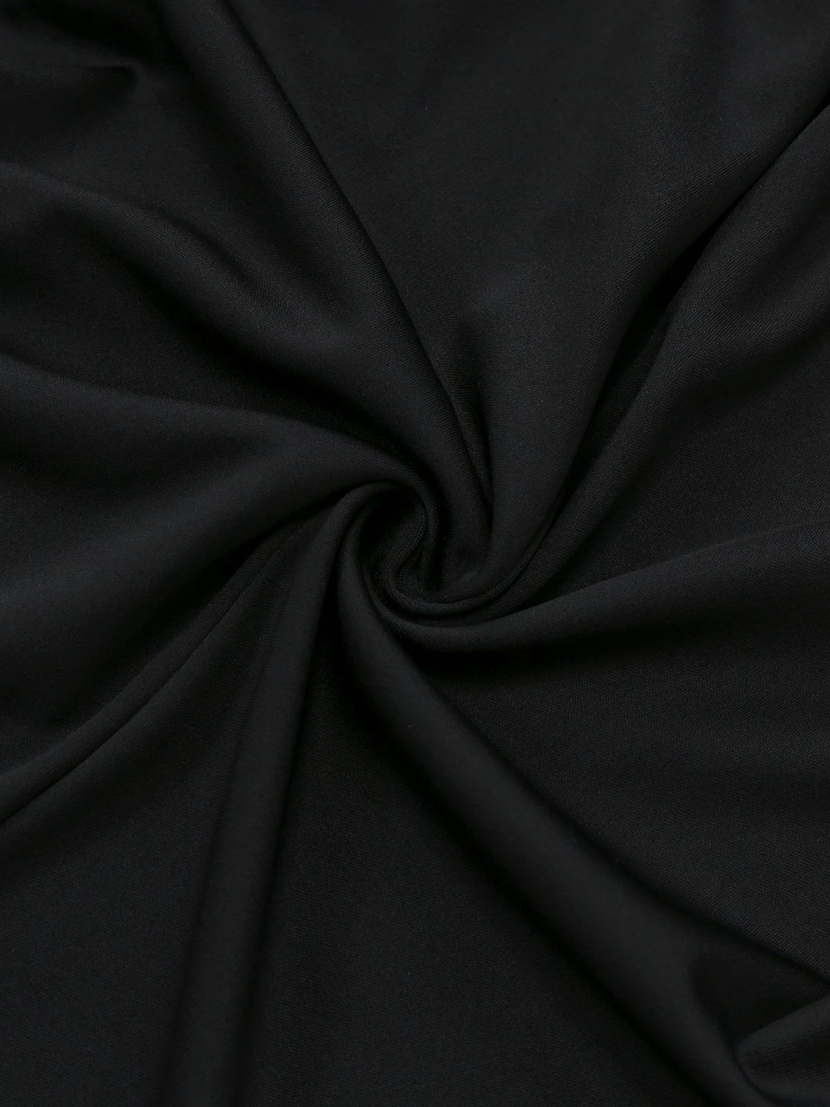 Black 1930s Bow Collar Metal Button Front Slit Dress - Image 7