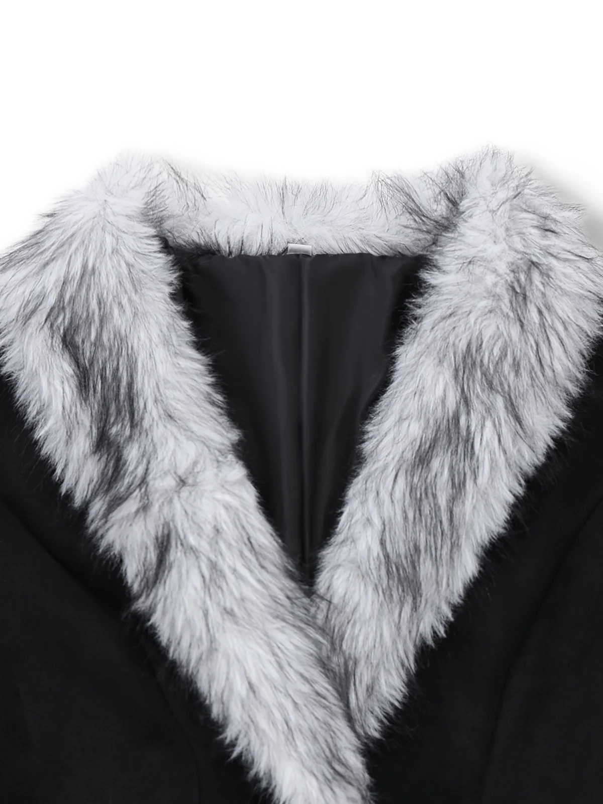 Black 1930s Faux Fur Trim Maxi Coat - Image 4