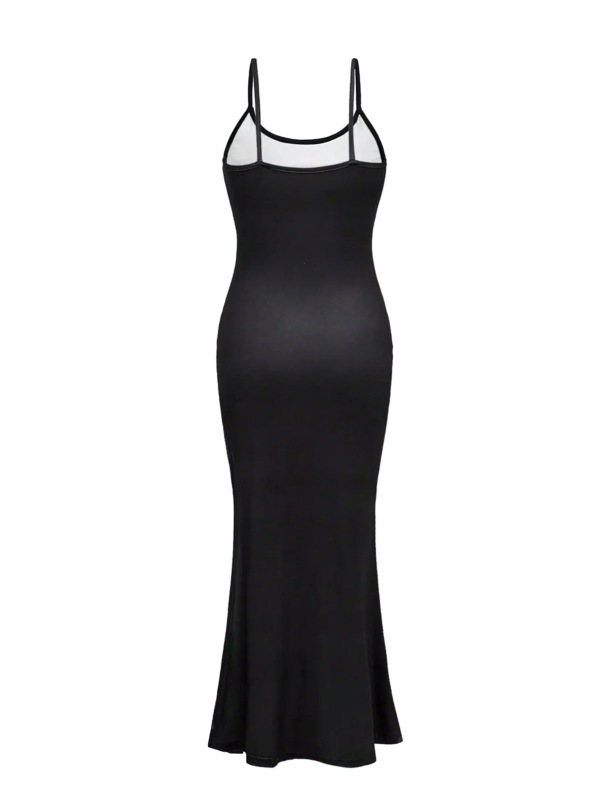 Black 1930s Mermaid Skeleton Spaghetti Straps Dress - Image 6