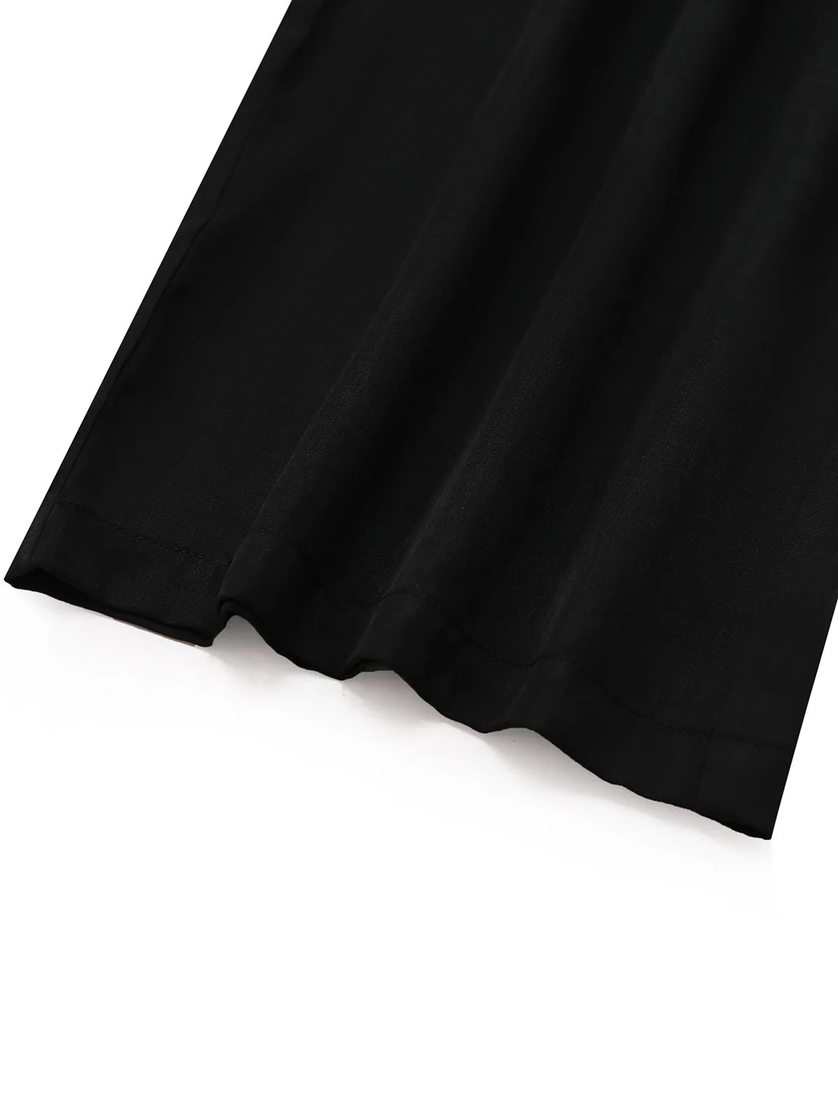 Black 1930s Mesh Pleated Patchwork Jumpsuit - Image 7