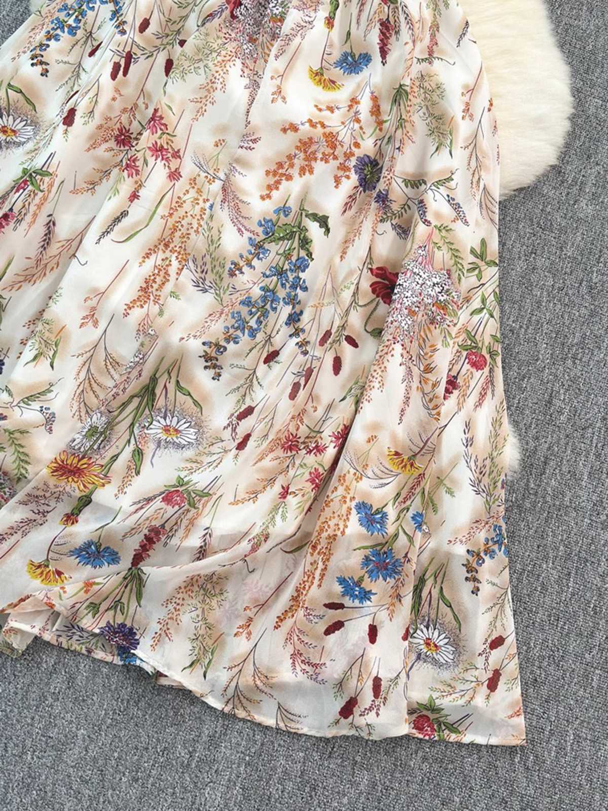 [Pre-Sale] Black 1930s Rose V-Neck Bohemian Slip Dress - Image 10