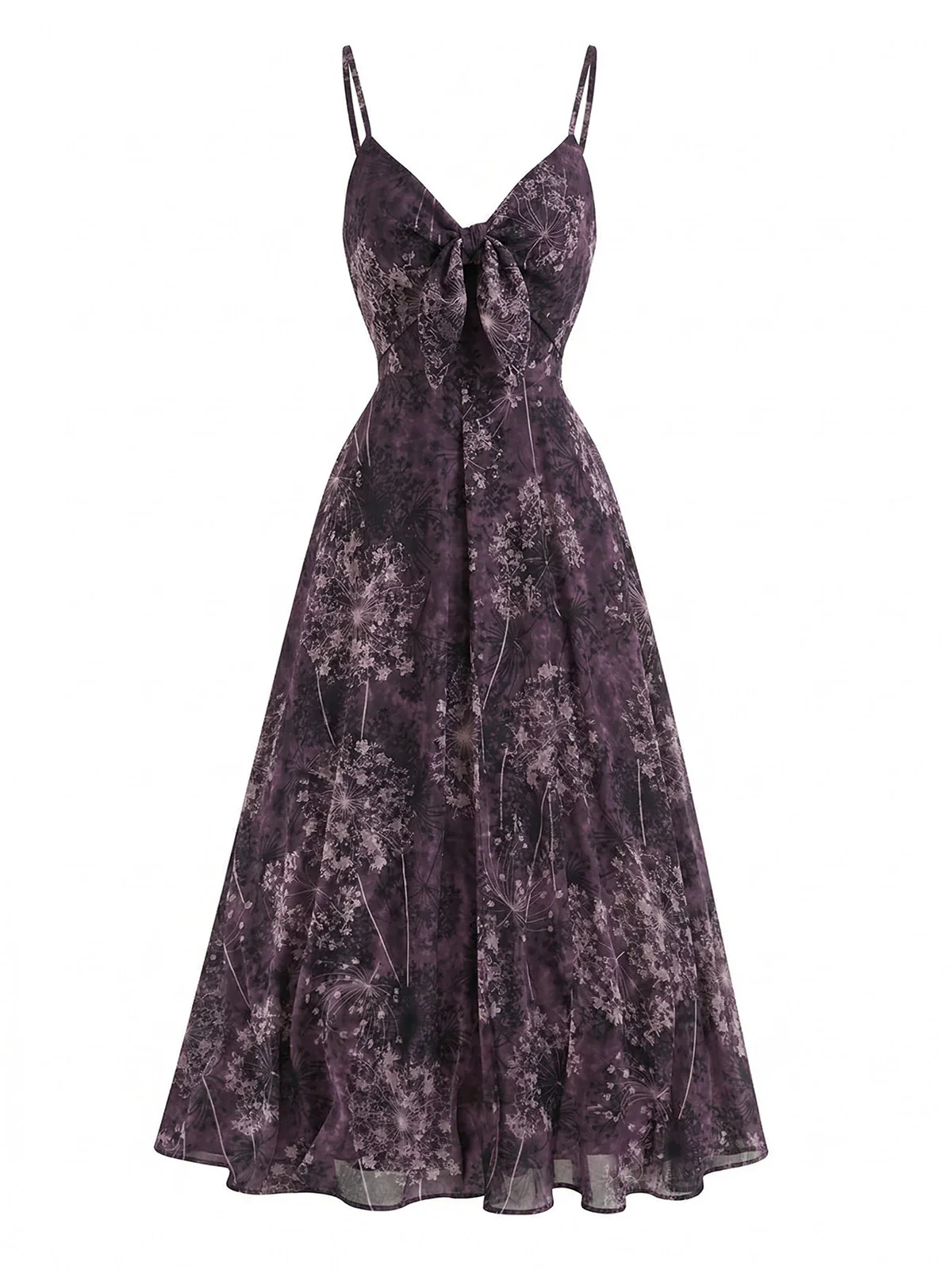 [Pre-Sale] Black 1930s Rose V-Neck Bohemian Slip Dress - Image 3