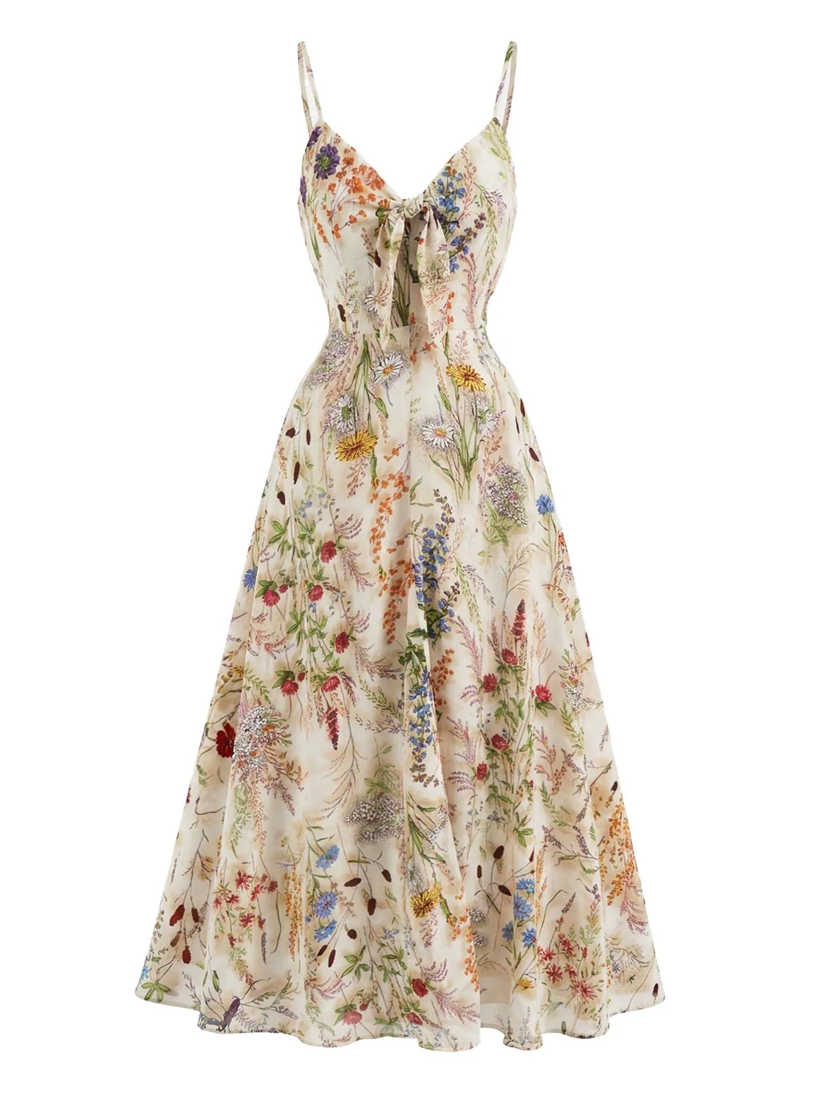 [Pre-Sale] Black 1930s Rose V-Neck Bohemian Slip Dress - Image 5