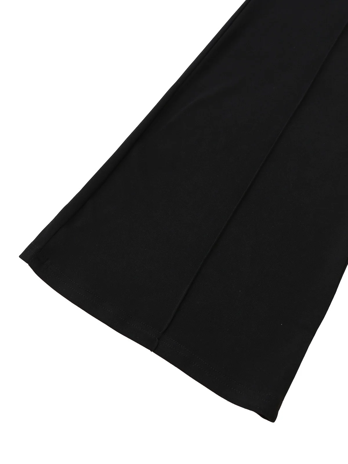 Black 1930s Sleeveless Chain Drawstring Half-Turtleneck Jumpsuit - Image 4