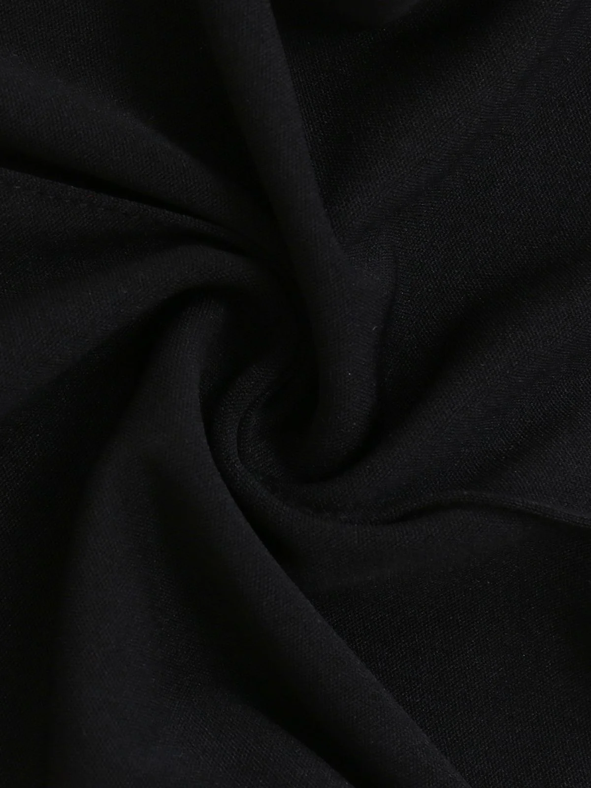 Black 1930s Sleeveless Chain Drawstring Half-Turtleneck Jumpsuit - Image 5