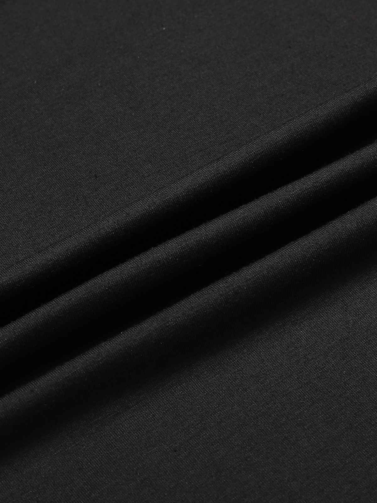 Black 1930s Sold Batwing Cuffs Fishtail Dress - Image 7