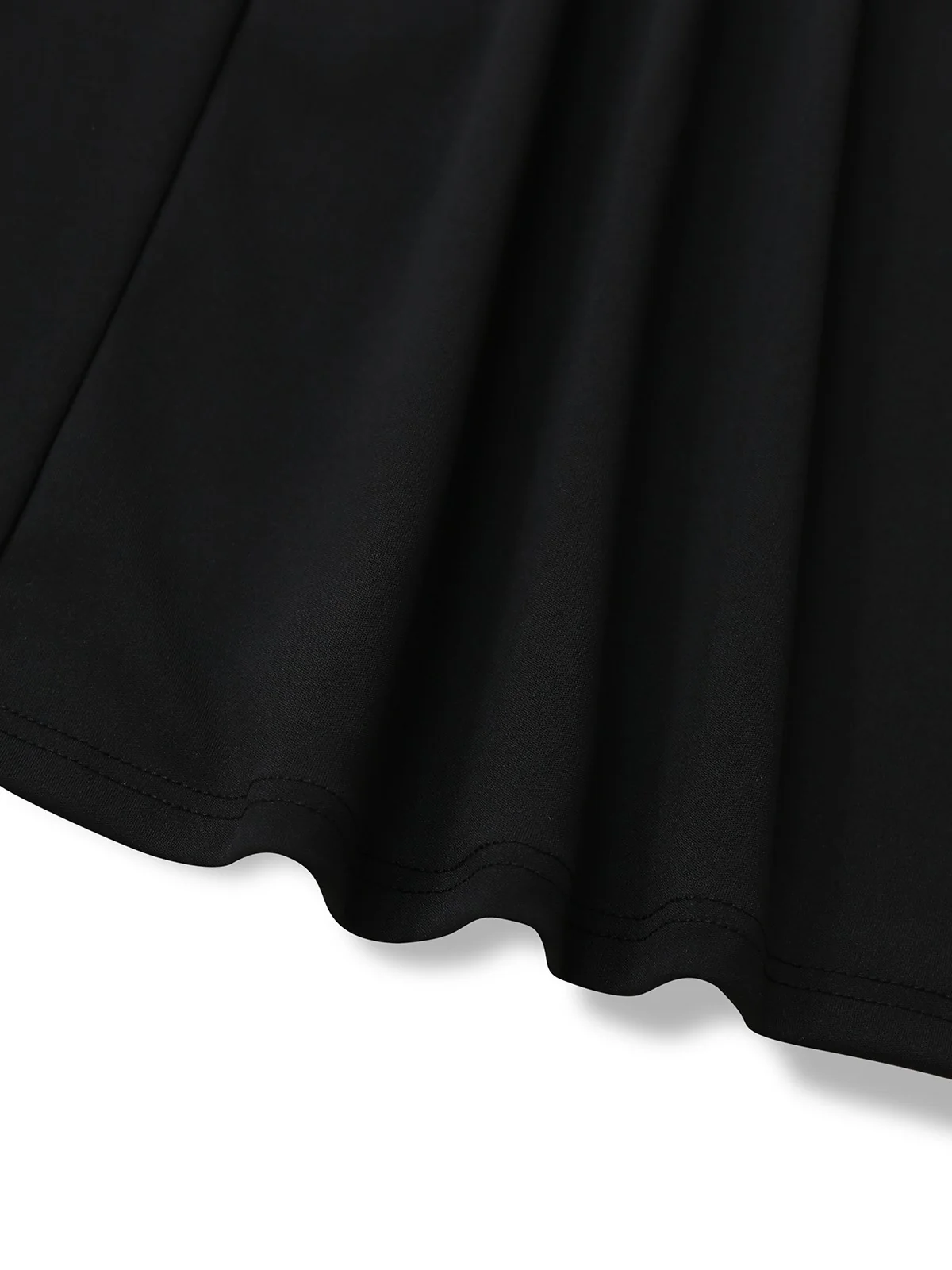 Black 1930s V-Neck Floral Lace Fishtail Dress - Image 5