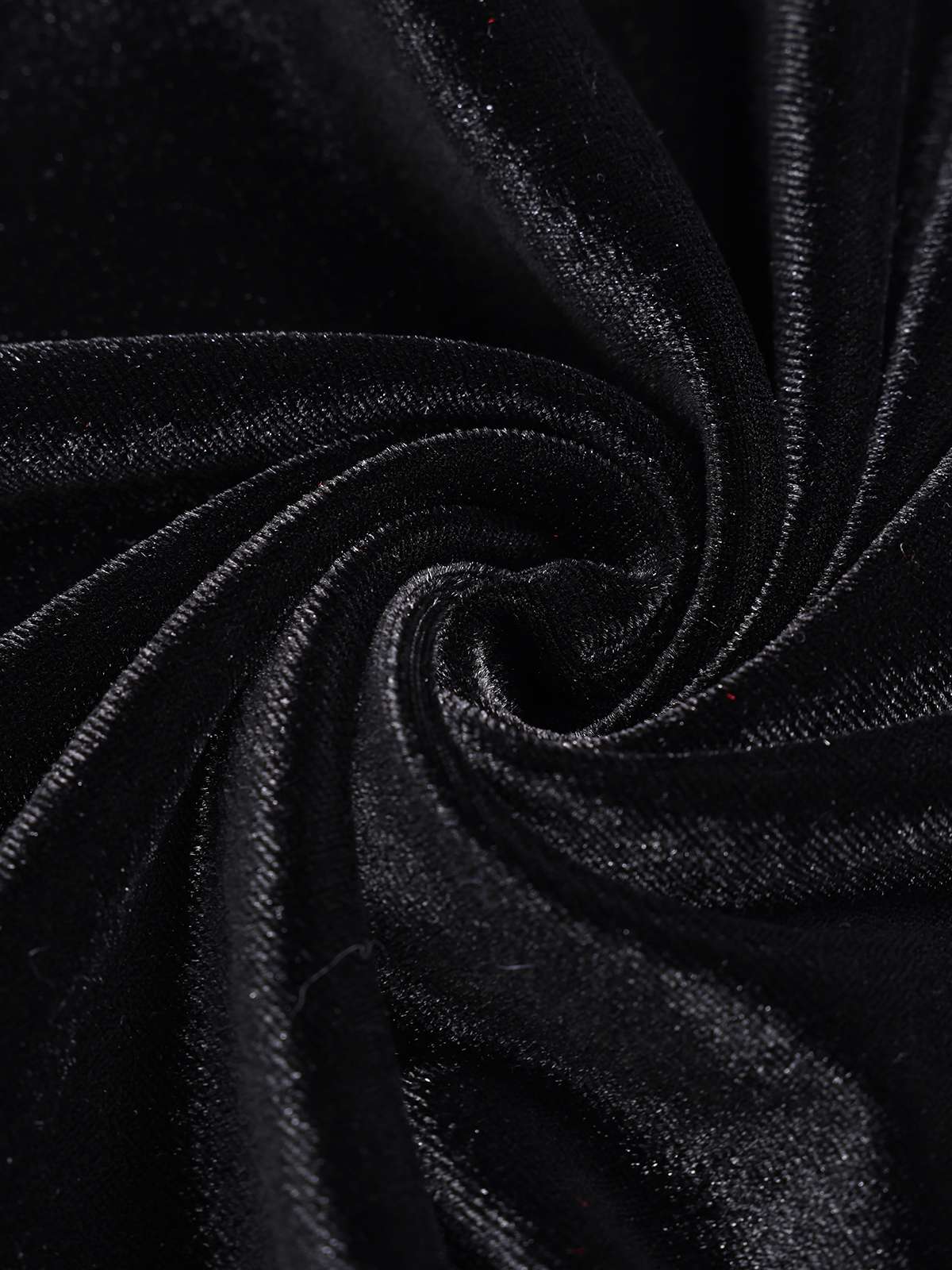 Black 1940s Christmas Elk Plush Velvet Jumpsuit - Image 7