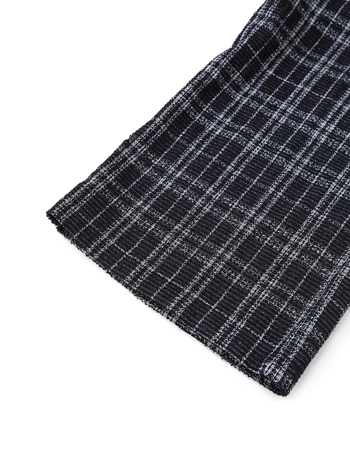 Black 1940s Cotton Plaid Deep V-Neck Overall Jumpsuit - Image 6