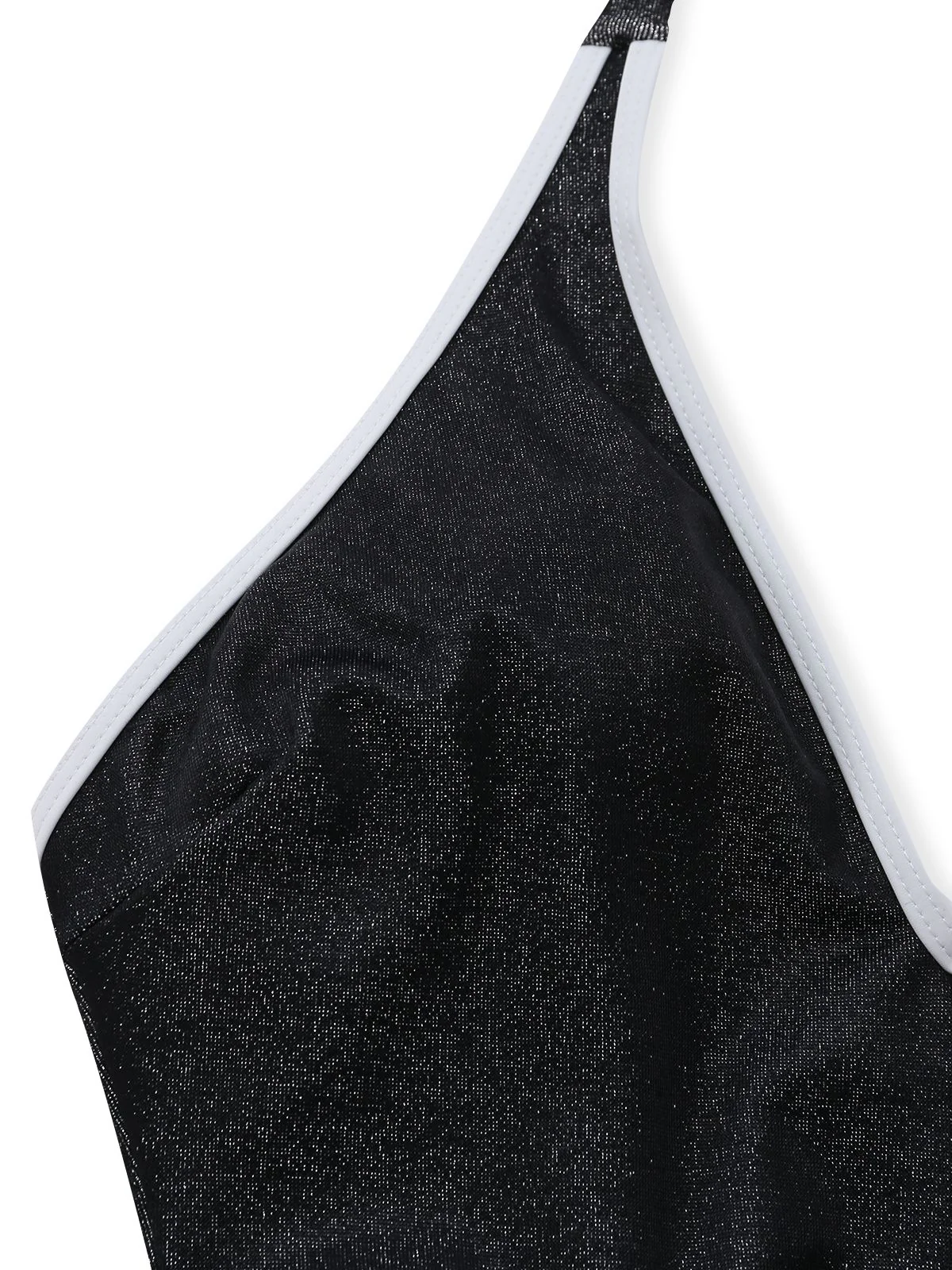 Black 1940s Floral Cut-Out Halter One-Piece Swimsuit - Image 4