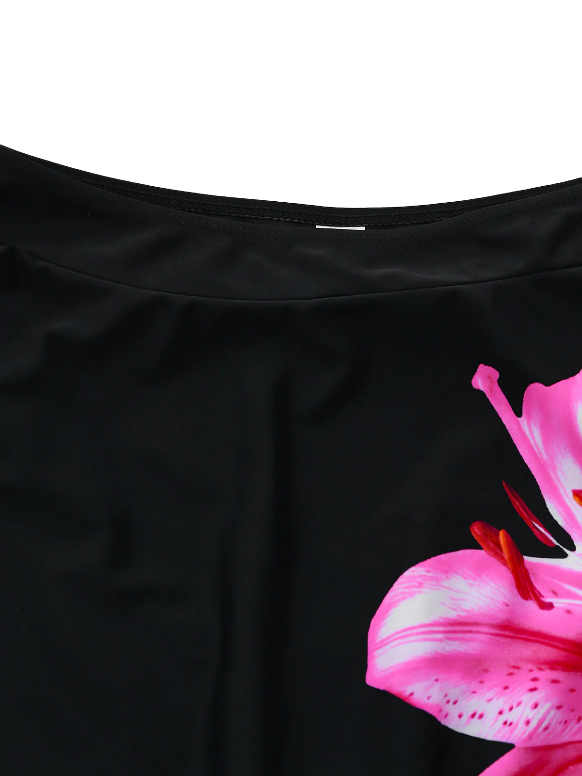Black 1940s Floral Metal Buckle Tankini Set - Image 6