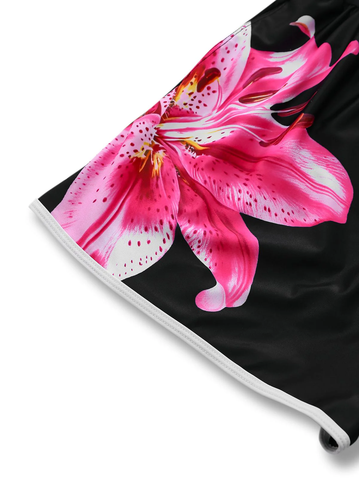 Black 1940s Floral Tankini One-Piece Swimsuit - Image 5