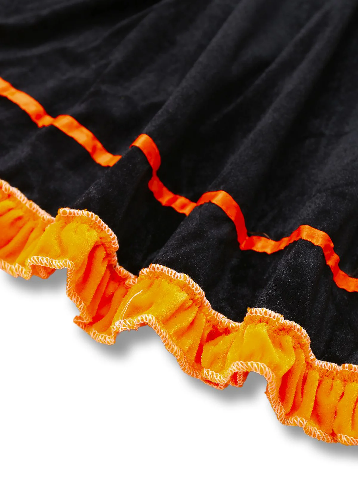 Black 1940s Lapel Bow Patchwork Dress - Image 4