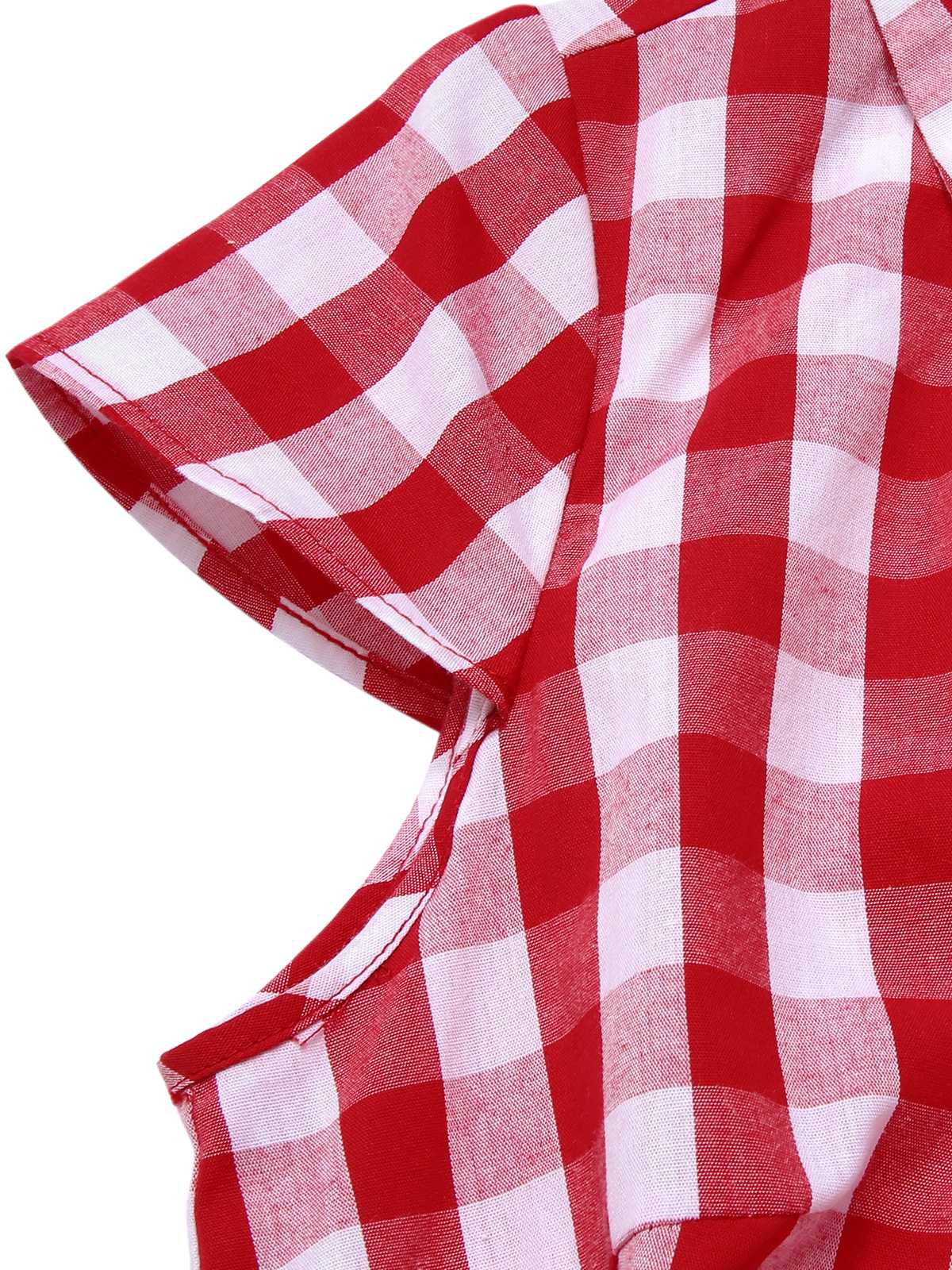 [Pre-Sale] Black 1940s Lapel Plaids Belted Romper - Image 9