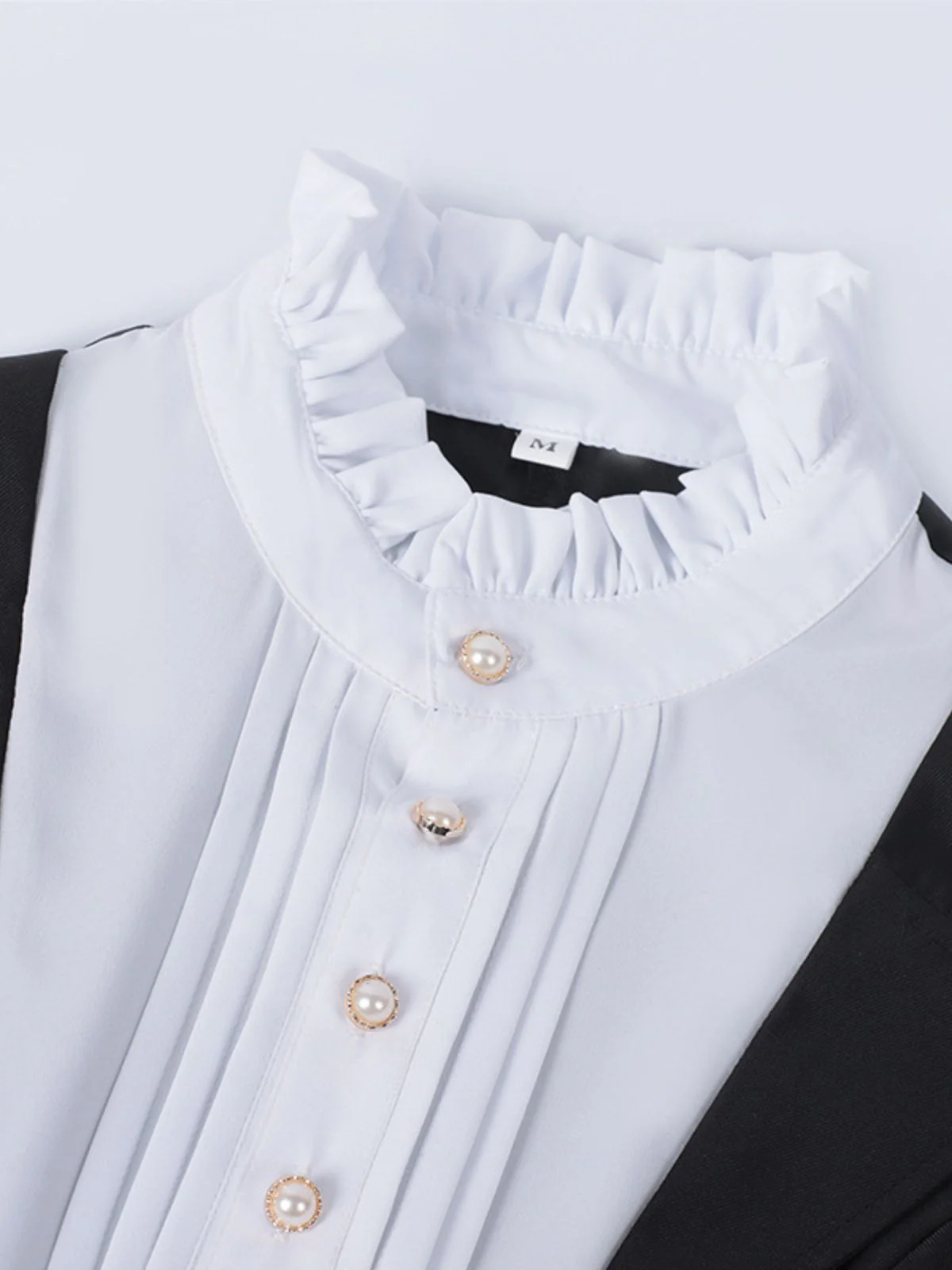 Black 1940s Nun-Style Cross Necklace Dress - Image 10