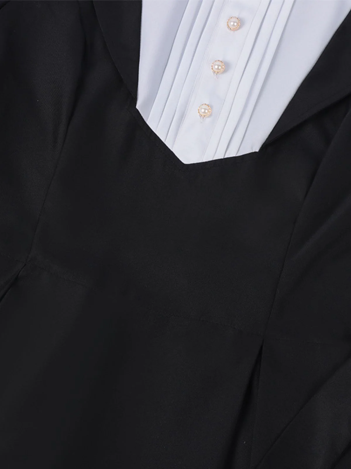 Black 1940s Nun-Style Cross Necklace Dress - Image 11
